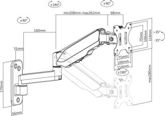 Изображение TECHLY 102864 Wall mount for TV