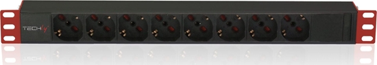 Picture of Techly Listwa zasilajca PDU Rack 19" 1U 8x Schuko 2m (I-CASE STRIP-81V2)