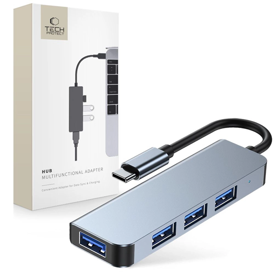 Picture of HUB Tech-Protect V1 4in1 USB-C - 3x USB-A 2.0 | US