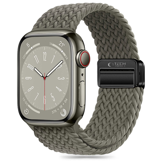 Picture of Tech-Protect Pasek do APPLE WATCH 4 / 5 / 6 / 7 / 8 / 9 / SE / ULTRA 1 / 2 (42 / 44 / 45 / 49 MM) Tech-Protect Nylonmag Olive szare