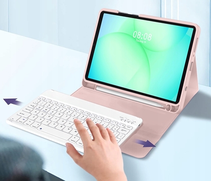 Attēls no TECH-PROTECT SC PEN + KEYBOARD GALAXY TAB A9 / A11 8.7 X110 / X115 / X133 / X135 PINK
