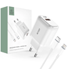 Picture of Tech-Protect Tech-Protect C20W USB-C PD 20W / USB-A QC 3.0 Charger with USB-C / Lightning Cable - White