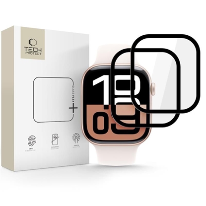 Attēls no Tech-Protect Tech-Protect Glass Flex+ Hybrid Glass 2-pack for Apple Watch 10 42mm - Black
