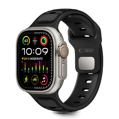 Attēls no Tech-Protect Tech-Protect IconBand Line Strap for Apple Watch 44 / 45 / 46 / 49 mm - Black