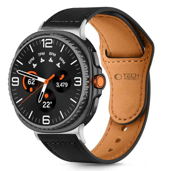 Picture of Tech-Protect Tech-Protect Leatherfit Strap for Samsung Galaxy Watch 40/44/46 mm - Black
