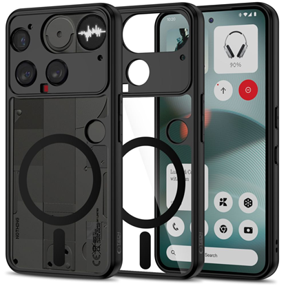Attēls no Tech-Protect Tech-Protect MagMat MagSafe Case for Nothing Phone 3 - Black and Clear