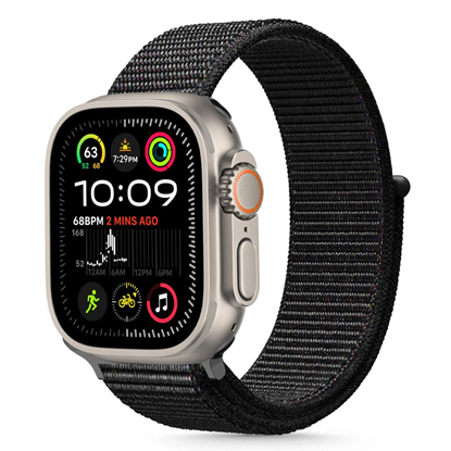 Attēls no Tech-Protect TECH-PROTECT NYLON APPLE WATCH 6 / 7 / 8 / 9 / 10 / SE / ULTRA 1 / 2 (44 / 45 / 46 / 49 MM) BLACK