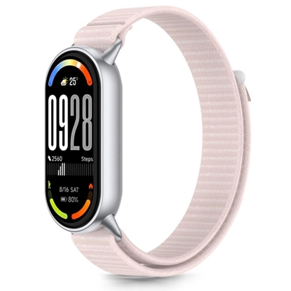 Attēls no Tech-Protect Tech-Protect Nylon Pro Strap for Xiaomi Smart Band 8 / 9 / 10 / NFC - Pink Gray