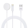 Picture of Tech-Protect Tech-Protect UltraBoost 2in1 Magnetic Charger with USB-C / Lightning Cables for Apple Watch 1.5m - White