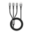 Изображение Kabel USB Tech-Protect USB-A - USB-C + microUSB + Lightning 1.2 m Szary (5906302330294)