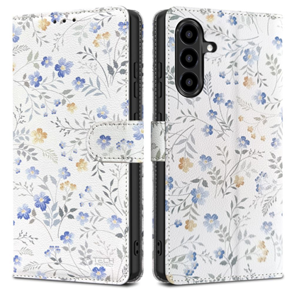 Attēls no Tech-Protect Tech-Protect Wallet Case for Samsung Galaxy A56 5G - White Daisies