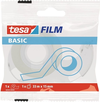 Изображение Tesa Tama biurowa tesafilm® BASIC 33m x 15mm + dyspenser (58549-00000-00)