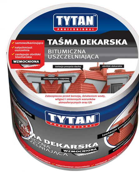 Изображение Tytan Tama uszczelniajca dekarska ciemny brz 100mm 10mb - DAT-TF-CB-100WZ