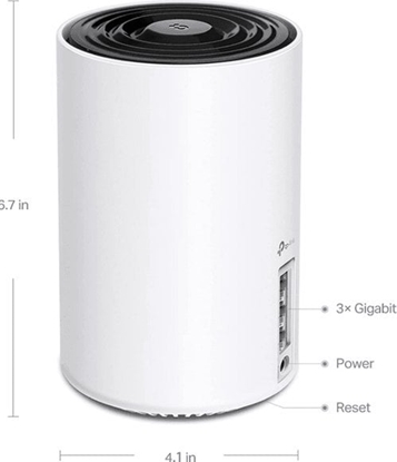 Attēls no TP-Link AXE5400 Tri-Band Mesh Wi-Fi 6E System, 3-Pack