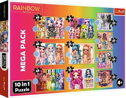 Изображение Trefl Puzzle 10w1 Kolekcja modnych laleczek - MGA Rainbow High 96000 Trefl