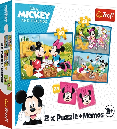 Изображение Trefl Puzzle 2w1 + memos Mickey and Friends 93344 Trefl