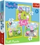 Изображение Trefl Puzzle 3w1 winka Peppa - Wesoy dzie Peppy