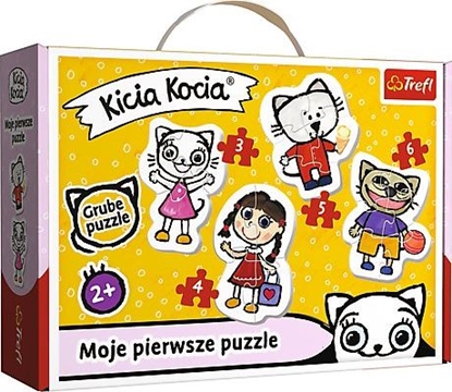 Изображение Trefl Puzzle Baby Classic 3x4x5x6 Elementów Kicia Kocia