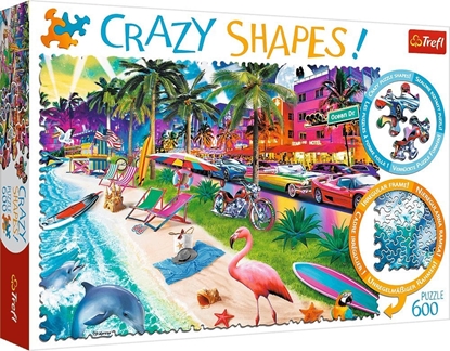 Attēls no Trefl Puzzle Crazy Shapes Plaa w Miami 600 elementów
