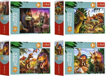 Изображение Trefl Puzzle MiniMaxi Poznaj wiat dinozaurów 20 elementów - 1 sztuka losowo (56036)