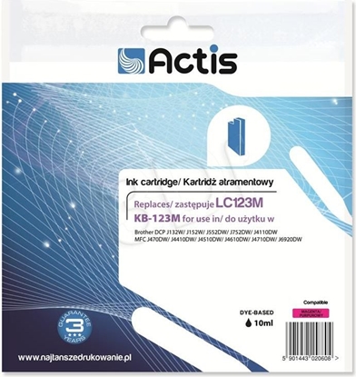 Attēls no Tusz Actis Tusz KB-123M / LC123M (magenta)