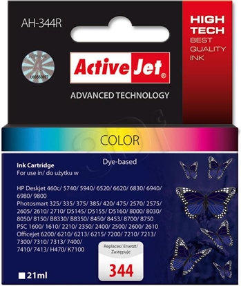 Attēls no Tusz Activejet tusz AH-344R / C9363EE nr 344 (cyan, magenta, yellow)