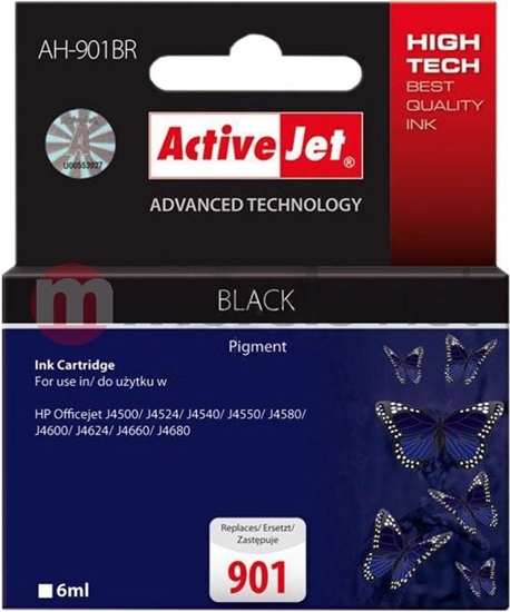 Изображение Tusz Activejet tusz AH-901BRX / CC654AE nr 901XL (black)