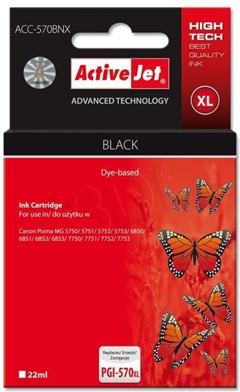 Изображение Tusz Activejet tusz do drukarki Canon Supreme/ chip ACC-570BNX czarny