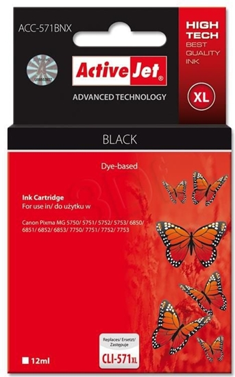 Изображение Tusz Activejet tusz do drukarki Canon Supreme/ chip ACC-571BNX czarny