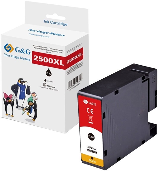 Изображение Tusz G&G Tusz drukarski kompatybilny z Canon PGI-2500XLBK
