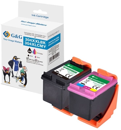 Изображение Tusz G&G XXL-Patronen 2er Set kompatybilny z HP 304XL BK + Color