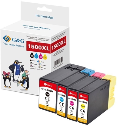 Изображение Tusz G&G Zestaw 4 wkadów do drukarki Canon PGI-1500XL BK/C/M/Y