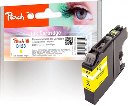 Изображение Tusz Peach Patrone Brother LC-123 óty Comp. - PI500-84