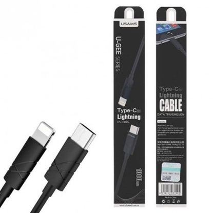 Attēls no Usams U-GEE Universal Silicone Type-C to Lightning Data & Charger Cable 1m