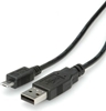 Изображение USB 2.0 kabelis,  A-microB, M/M, 0.8m, Roline