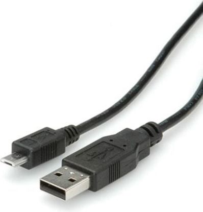 Picture of USB 2.0 kabelis,  A-microB, M/M, 0.8m, Roline