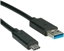 Attēls no USB 3.2 Gen 1 kabelis A-TypeC, M/M, melns, 1m, Roline