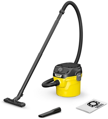 Picture of Vacuum Cleaner|KARCHER|Suction power 220 AW|Input power 1000 W|Dust capacity 12 L|Drum vacuum|Cleaning type dry&wet|Dust container Dust bag|Colour Black/Yellow|1.628-400.0