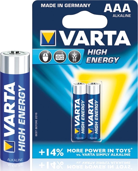 Изображение Varta Bateria High Energy AAA / R03 2 szt.