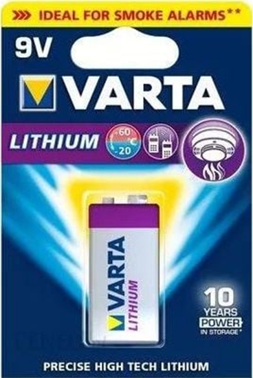 Изображение Varta Bateria Professional Lithium 9V Block 1200mAh 1 szt.