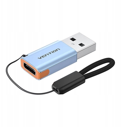 Attēls no Adapter USB Vention Adapter USB CUAH0, USB-A 3.1 mski do USB-C eski (szary)