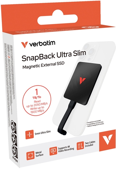 Picture of Verbatim SSD 1TB   Verbatim SnapBack Ultra Slim SSD   1TB black