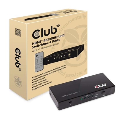 Attēls no VIDEO SWITCH HDMI 4PORT/CSV-1370 CLUB3D