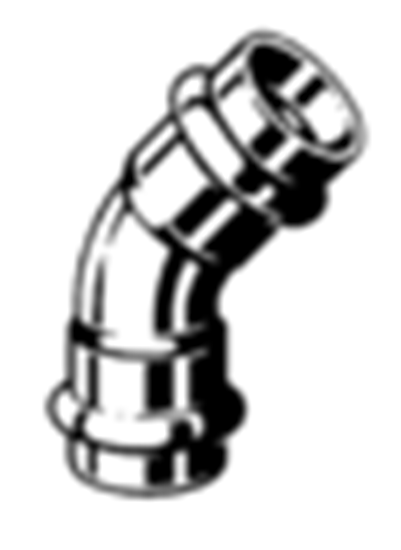 Изображение Viega uk miedziany Profipress 18mm G 45° 345617