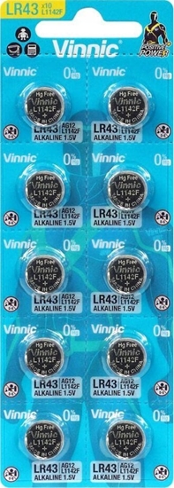 Изображение Vinnic Bateria LR43 10 szt.