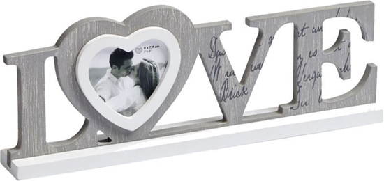 Picture of Walther Love               8x7,7 Wood Portrait grey YF199D