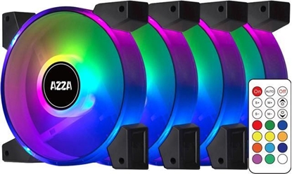Attēls no Wentylator Azza Hurricane II ARGB 4-pack (FNAZ-12DRGB2-241)