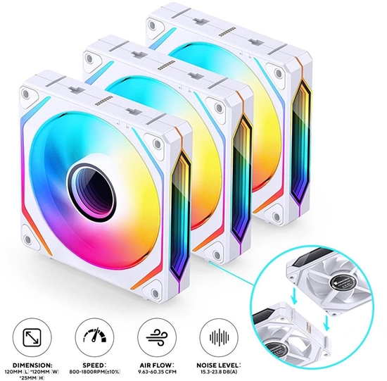 Изображение Wentylator Jonsbo ZL-120W 3-pack