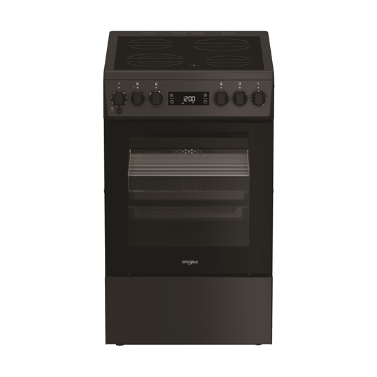 Изображение Whirlpool Cooker | W5V8LCSA | Hob type Vitroceramic | Oven type Electric | Anthracite | Width 50 cm | Depth 60 cm | 60 L