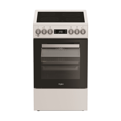 Attēls no Whirlpool Cooker | Whirlpool | Hob type Vitroceramic | Oven type Electric | White | Width 50 cm | Depth 60 cm | 60 L